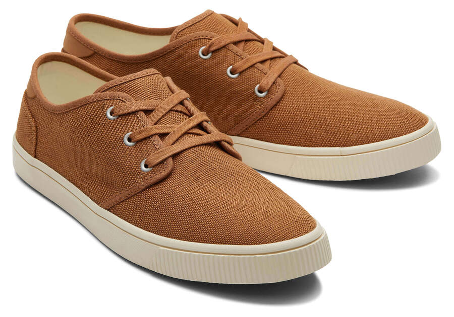 Carlo Tan Heritage Canvas Lace-Up Sneaker Front View Opens in a modal