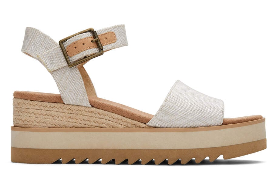 Diana Natural Wedge Wide Sandal Side View Opens in a modal