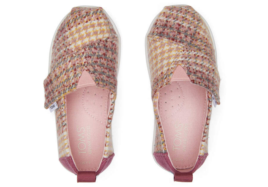 Alpargata Plaid Tweed Toddler Shoe Top View Opens in a modal