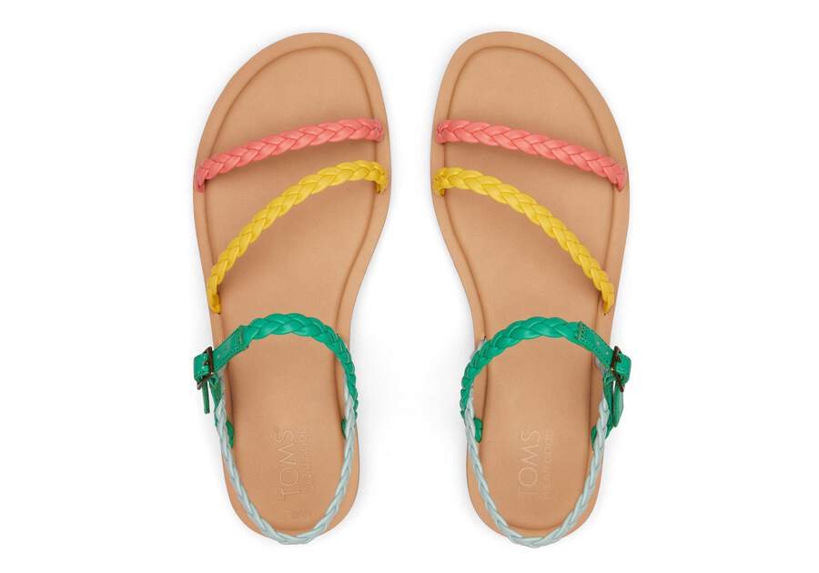Kira Colorful Strappy Sandal Top View Opens in a modal