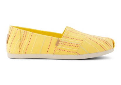 Alpargata Yellow Stitched Stripes