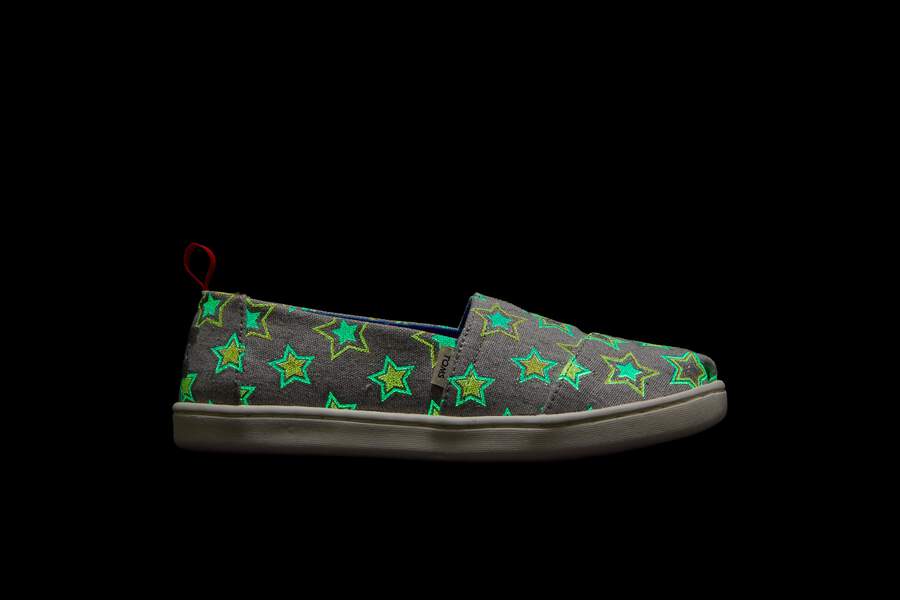 Youth Alpargata Glow in the Dark Stars Kids Shoe Additional View 1 Opens in a modal