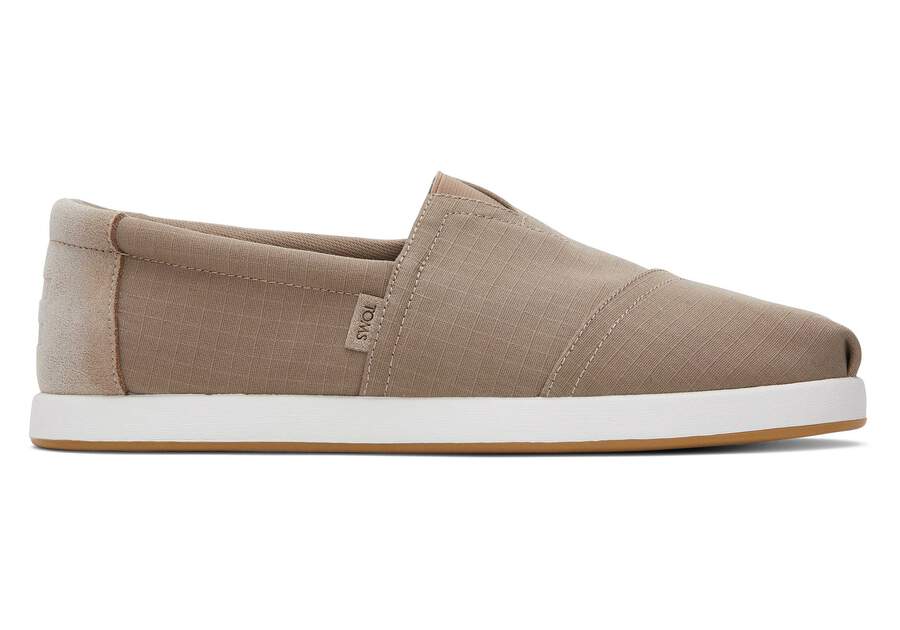 Mens Alp Fwd Taupe Recycled Ripstop Espadrille | TOMS