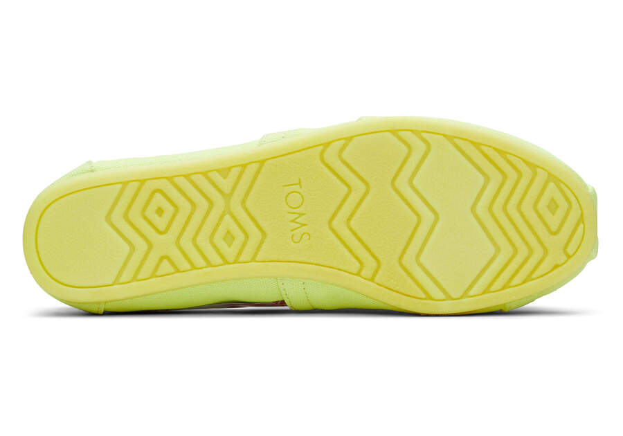 Alpargata Neon Yellow Recycled Cotton Canvas Bottom Sole View Opens in a modal