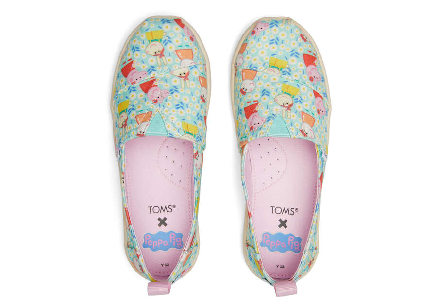 TOMS X Peppa Pig Youth Alpargata Top View Opens in a modal