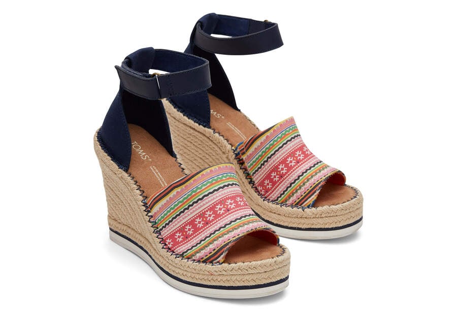 Hmong Tapestry Marisol Wedge Front View