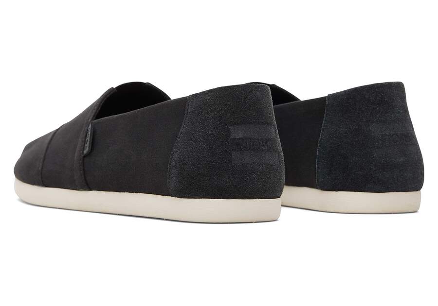 Alpargata Black Suede Brushed Twill Back View Opens in a modal