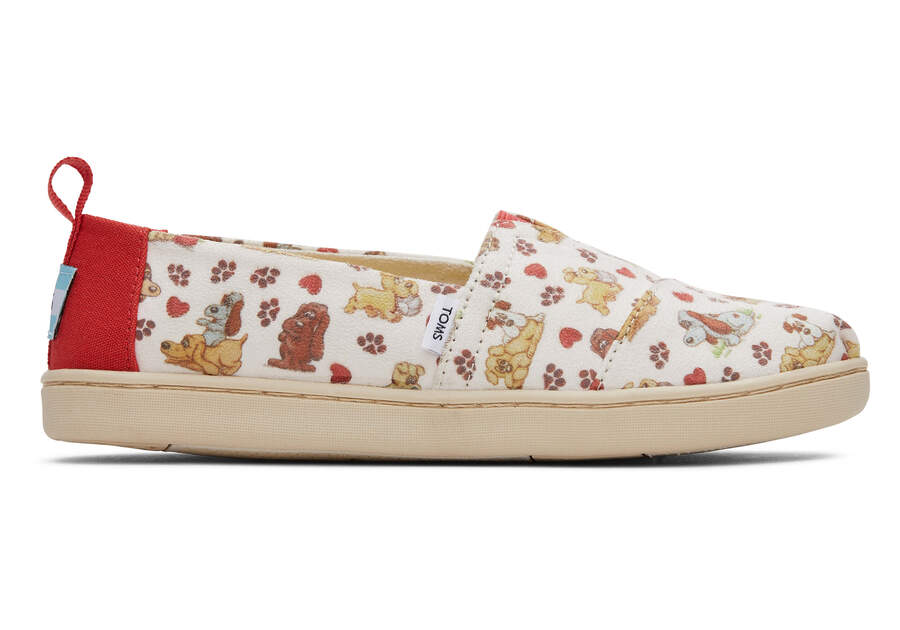 TOMS x Pound Puppies Youth Alpargata Side View Opens in a modal