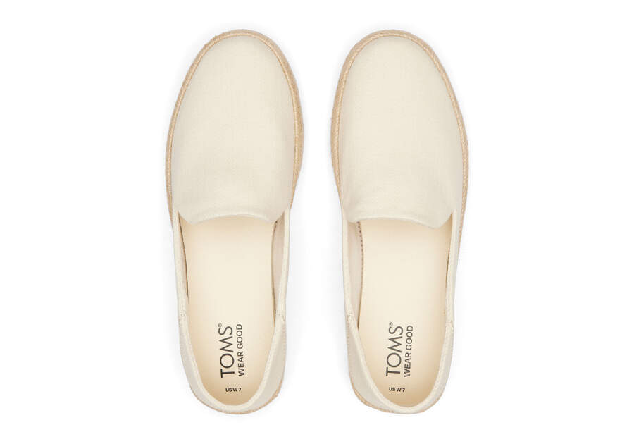 Carolina Natural Twill Espadrille Top View Opens in a modal