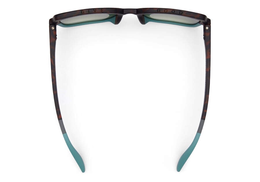 Athena Tortoise Sage Fade Traveler Sunglasses Top View Opens in a modal