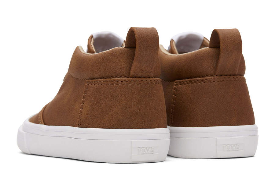 Tiny Fenix Brown Toddler Sneaker Back View Opens in a modal