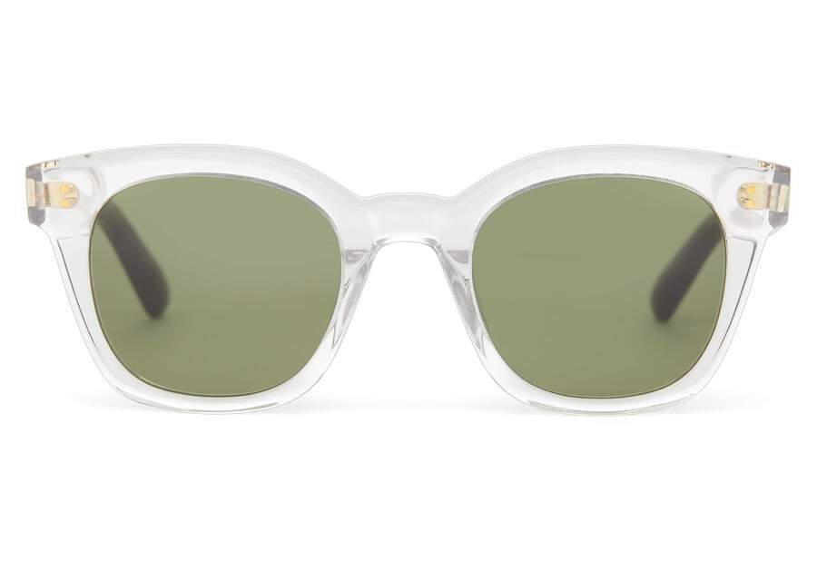 Rome Vintage Crystal Handcrafted Sunglasses Front View Opens in a modal