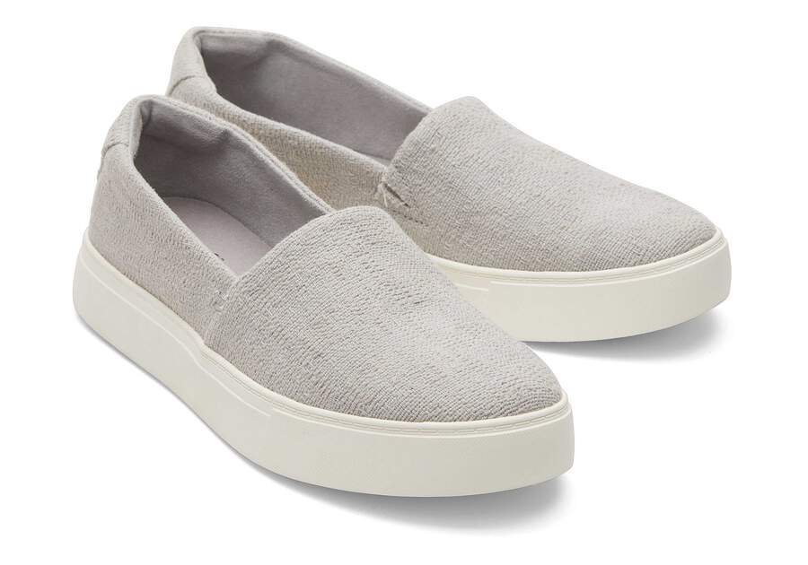 Kameron Grey Slip On Sneaker Front View Opens in a modal