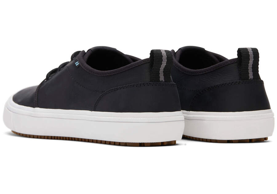 Carlo Terrain Water Resistant Leather Sneaker Back View Opens in a modal