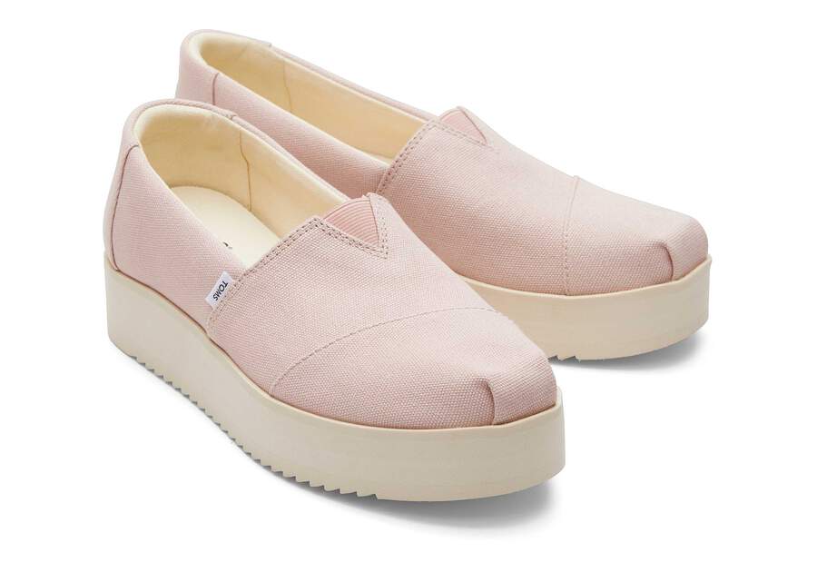 Alpargata Pink Midform Espadrille Front View Opens in a modal