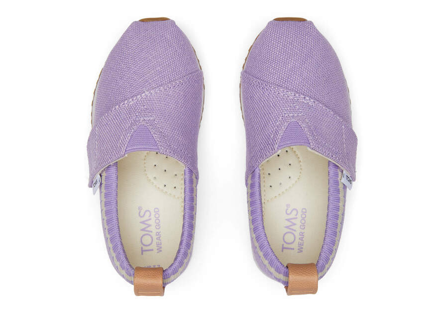 Tiny Resident Purple Heritage Canvas Toddler Sneaker Top View Opens in a modal