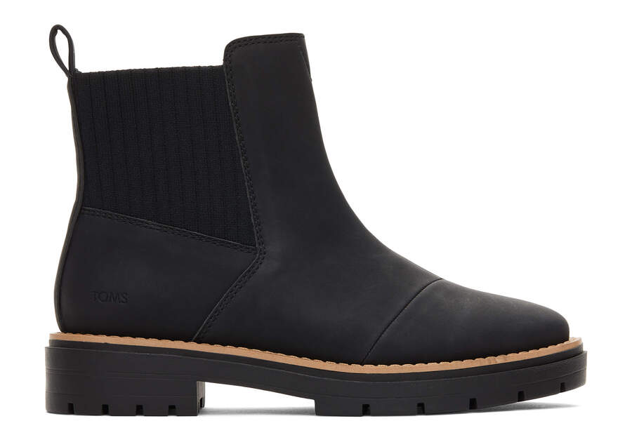 Cort Black Vegan Boot Side View Opens in a modal
