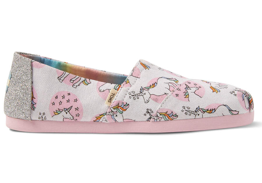 Pastel Shimmer Unicorns Canvas Women's Classics Side View Opens in a modal