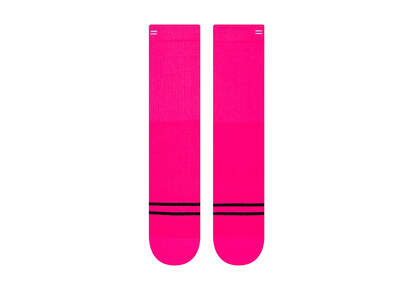 Light Cushioned Crew Socks Pink Stripes