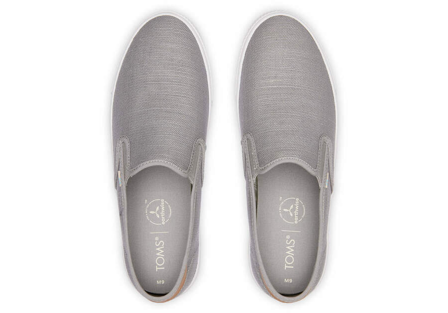 Baja Grey Heritage Canvas Slip On Sneaker Top View Opens in a modal