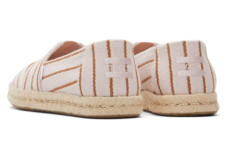 Alpargata Rope 2.0 Pink Stripes Espadrille Back View Opens in a modal