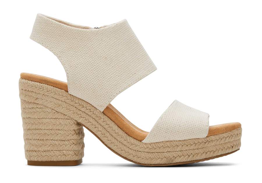 Majorca Rope Natural Platform Sandal Side View Opens in a modal