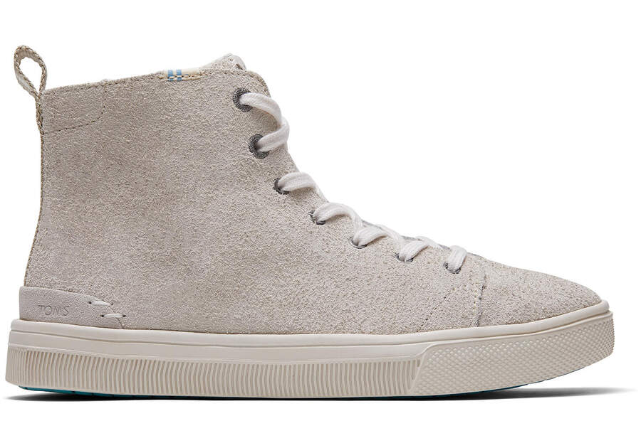 Birch Suede TRVL Lite High Sneakers Side View Opens in a modal
