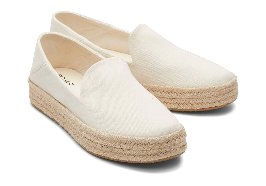 Carolina Natural Twill Espadrille Front View Opens in a modal