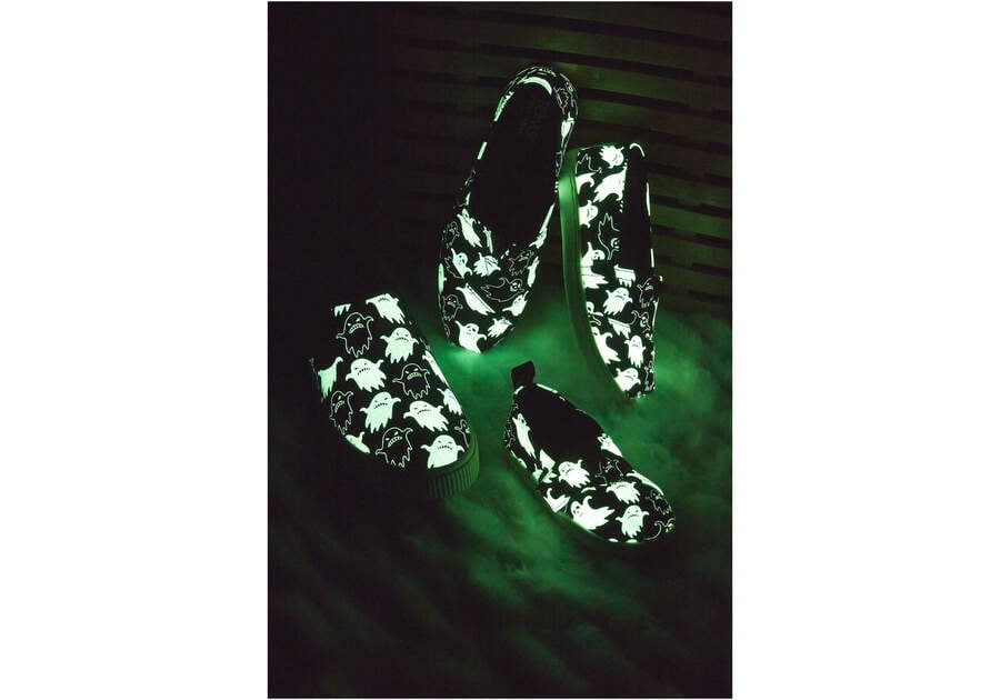 Youth Alpargata Glow in the Dark Ghosts Kids Shoe Additional View 3