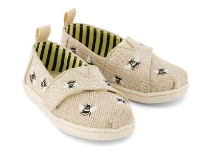 Alpargata Embroidered Bees Toddler Shoe
