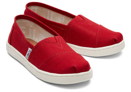 Red Canvas TOMS Youth Classics 2.0 | TOMS