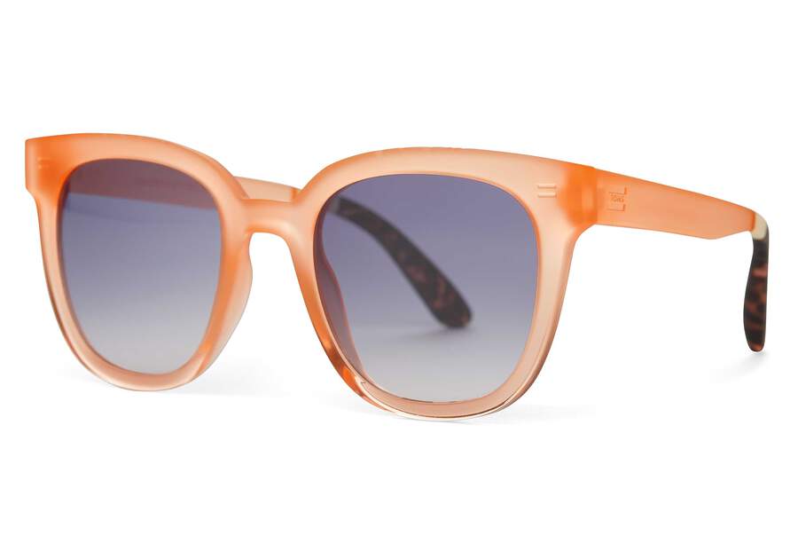 Juniper Peach Traveler Sunglasses Side View Opens in a modal