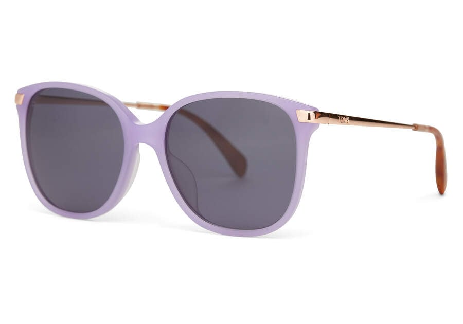 Sandela 201 Lavender Crystal Handcrafted Sunglasses Side View