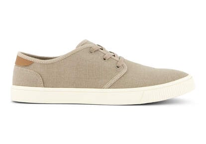 Carlo Taupe Heritage Canvas Lace-Up Sneaker