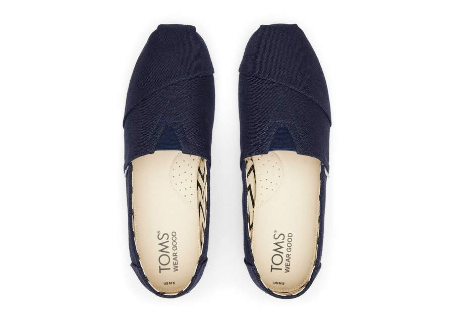 Alpargata Navy Heritage Canvas Top View Opens in a modal