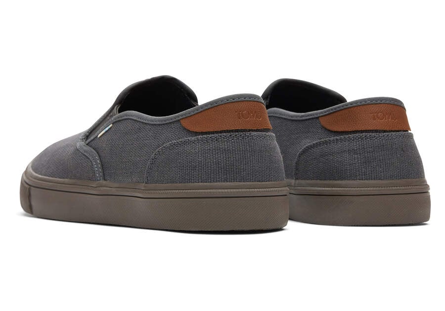 Baja Graphite Heritage Canvas Slip On Sneaker Back View Opens in a modal