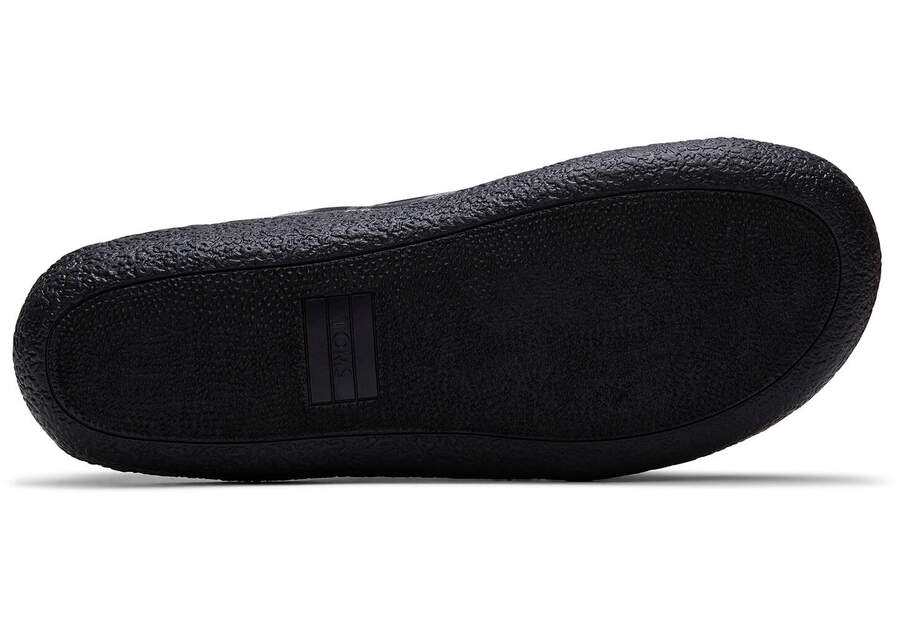 Black Twill Check Convertible Men's Rodeo Slippers Bottom Sole View Opens in a modal