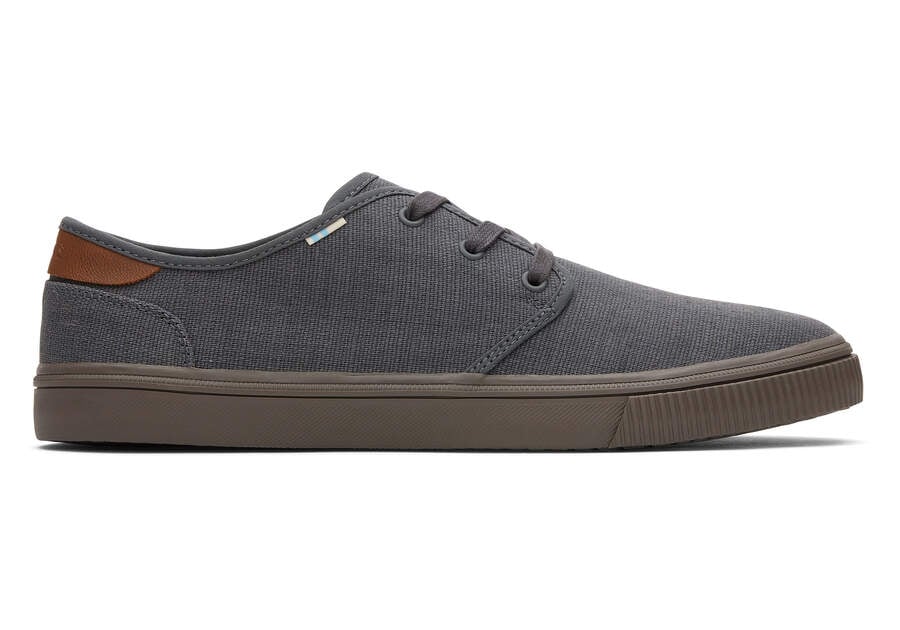 Carlo Graphite Heritage Canvas Lace-Up Sneaker Side View