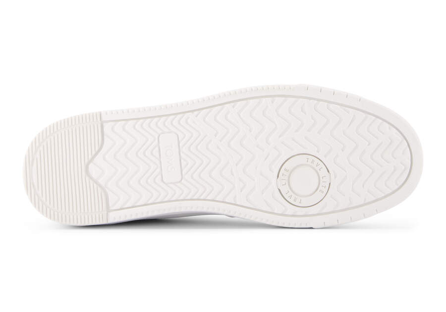 TRVL LITE Court White Leather Sneaker Bottom Sole View Opens in a modal