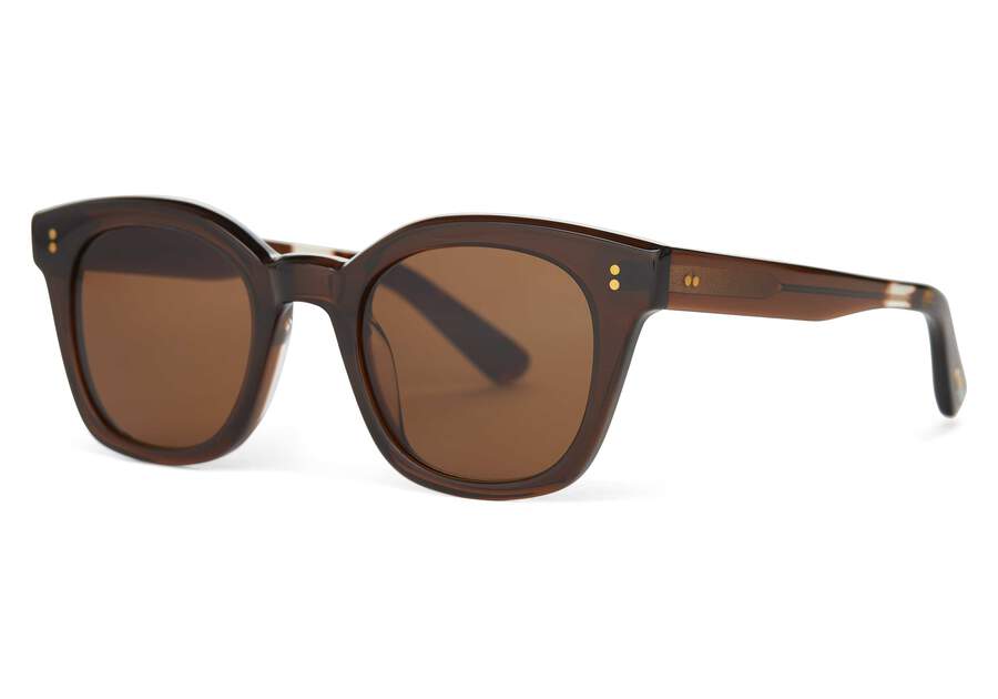 Rome Cacao Crystal Handcrafted Sunglasses Side View Opens in a modal