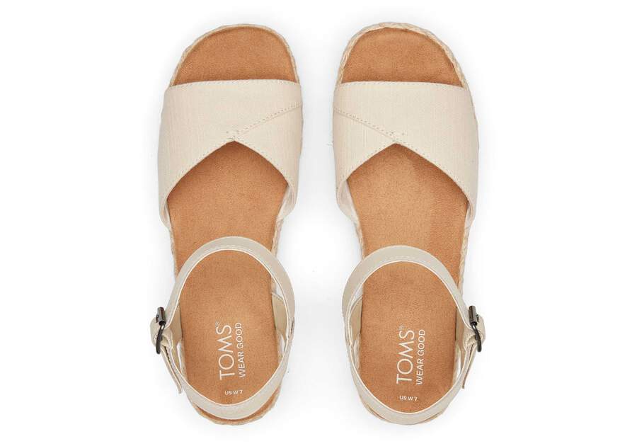 Abby Natural Flatform Espadrille Sandal Top View Opens in a modal