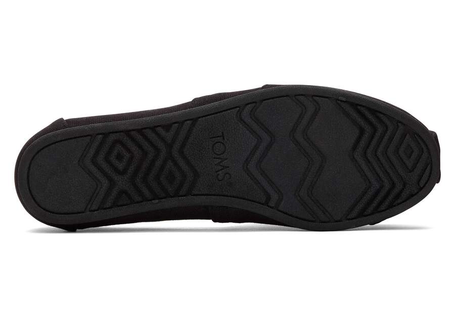 Alpargata All Black Recycled Cotton Canvas Bottom Sole View Opens in a modal