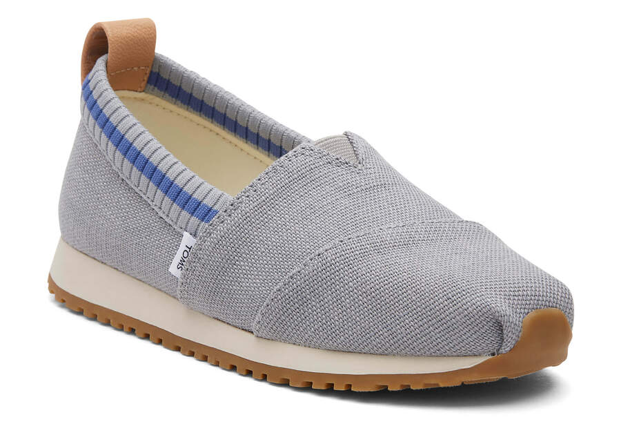Youth's Grey Heritage Canvas Alp Resident Sneakers | TOMS