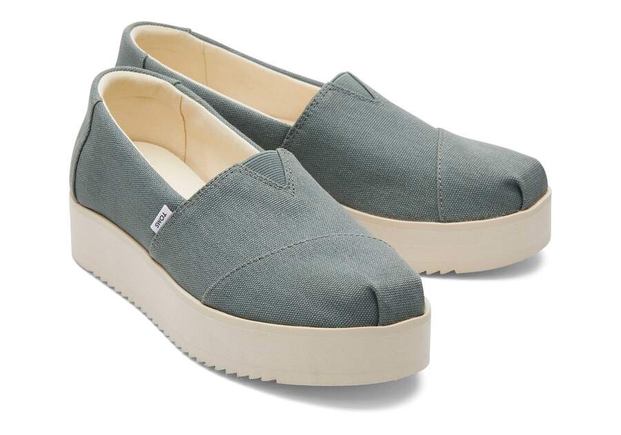 Alpargata Green Midform Espadrille Front View Opens in a modal