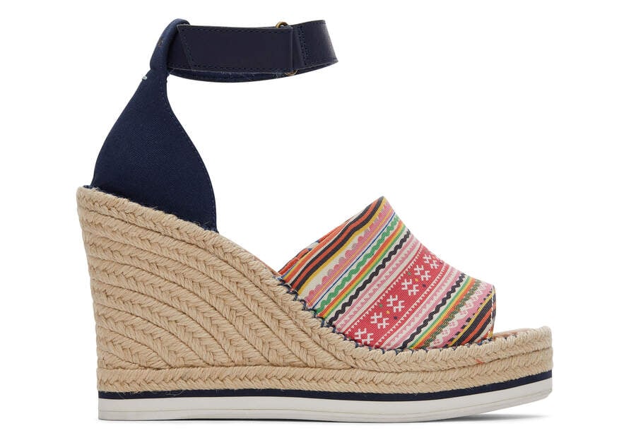 Hmong Tapestry Marisol Wedge Side View Opens in a modal