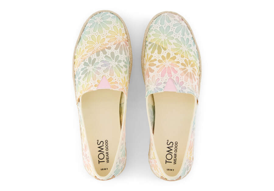 Alpargata Rope 2.0 Ombre Floral Lace Espadrille Top View Opens in a modal