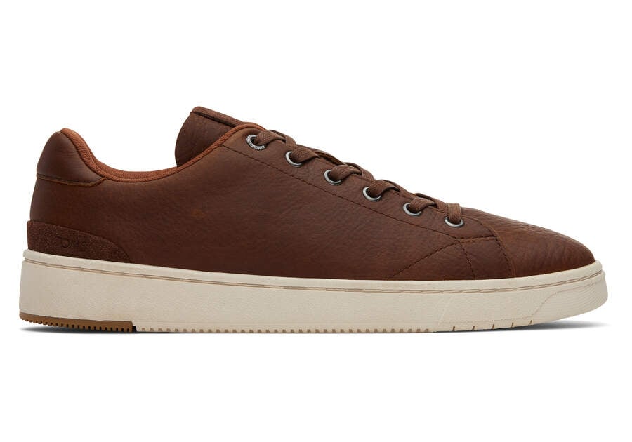 TRVL LITE Water Resistant Leather Sneaker Side View Opens in a modal