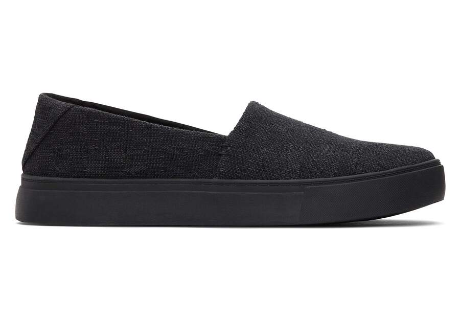 Kameron Black Slip On Sneaker Side View Opens in a modal