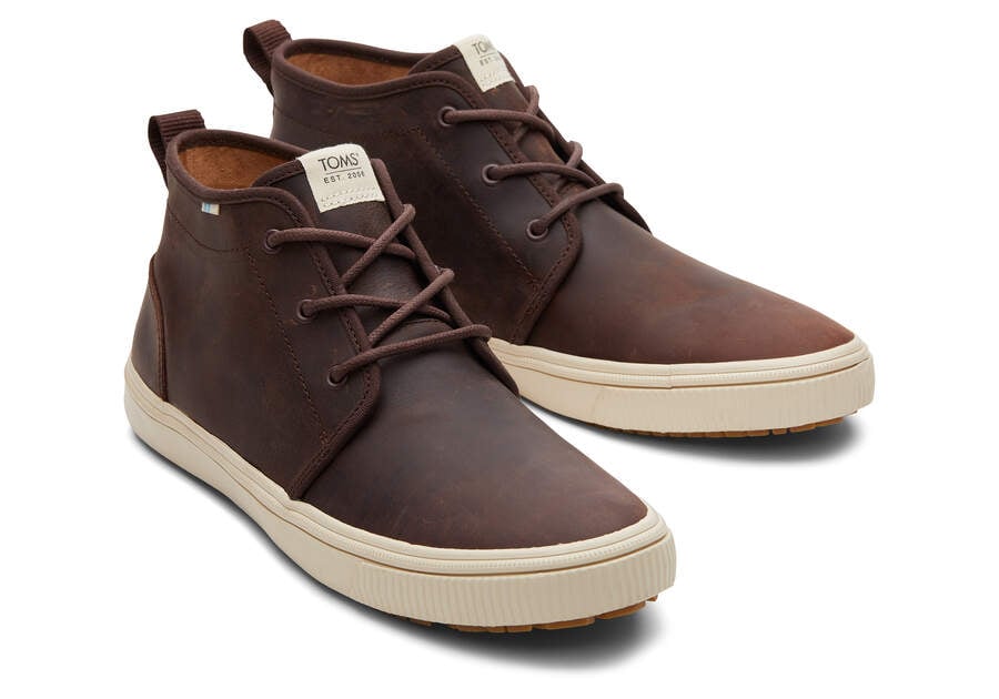 Carlo Mid Terrain Brown Water Resistant Sneaker Front View Opens in a modal
