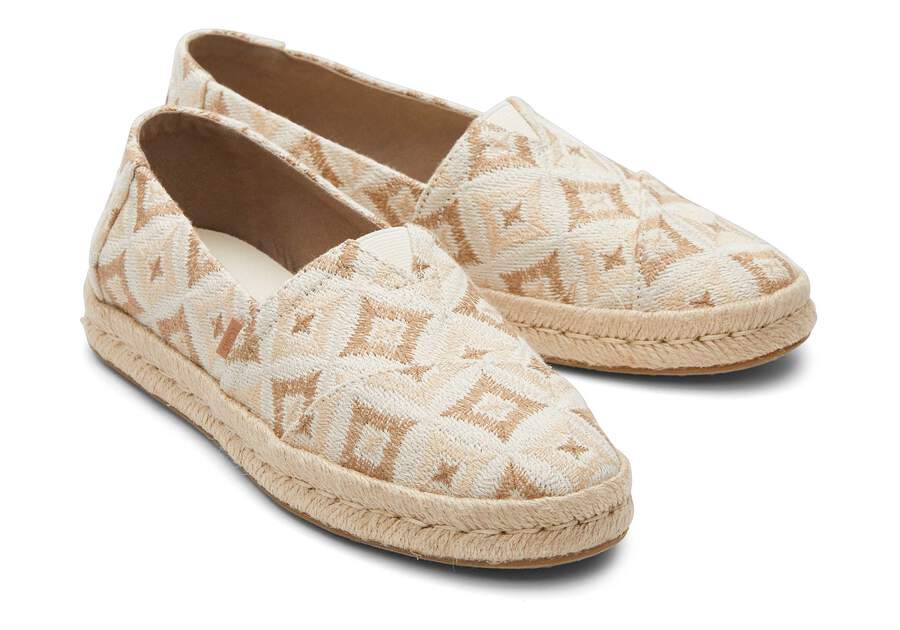 Alpargata Rope 2.0 Natural Geometric Espadrille Front View Opens in a modal